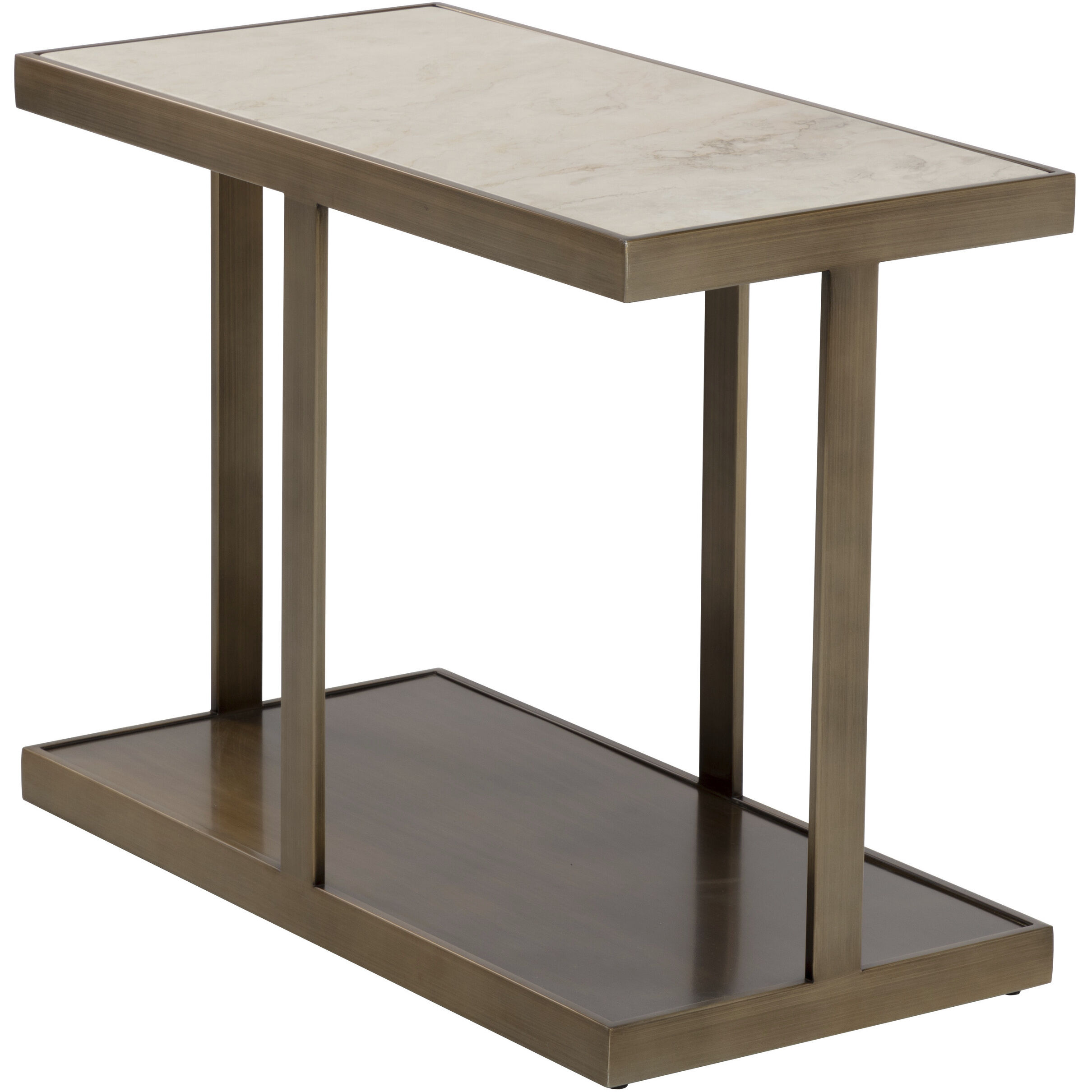 Kamali 28 X 21.75 inch Matte / Antique Gold Side Table